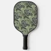Zwemere Abstracte Patroonontwerppagina Groene kuns Pickleball Paddle (Achterkant)