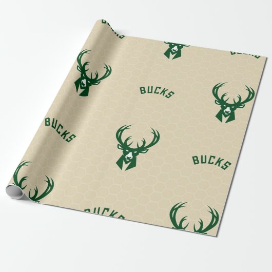 Zwemere Logo met BUCKS in Hive Background Cadeaupapier (Uitgerold)