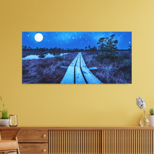 Zwemernacht Canvas Afdruk (Insitu (Woonkamer))
