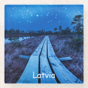 Zwemernacht Glazen Onderzetter