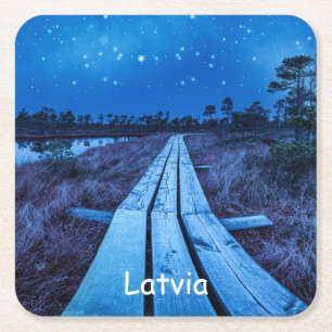 Zwemernacht Kartonnen Onderzetters