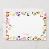 Zwemetjes en behandelingen van de geboorte kaart (Achterkant)