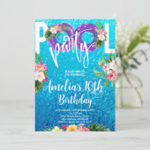 Zwemfeest, Zomerzwembadfeest Verjaardag Kaart (Staand voorkant)