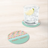 ZWEMFEESTJE RONDE KARTONNEN ONDERZETTER (Insitu)