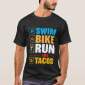 Zwemfiets Run & taco's T-shirt (Voorkant)