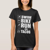 Zwemfiets Run & taco's T-shirt (Voorkant)