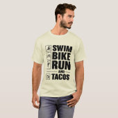 Zwemfiets Run & taco's T-shirt (Voorkant volledig)