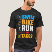 Zwemfiets Run & Tacos Vaderdag T-shirt (Voorkant)