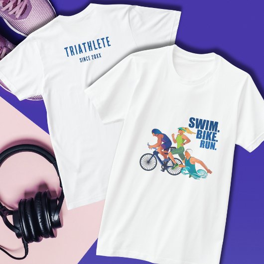 Zwemfiets run | Triatleet sinds 20XX T-shirt