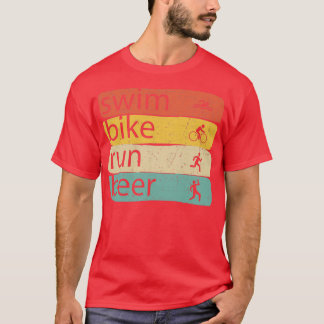 Zwemfietsen met triathlon Swim Bike run B T-shirt