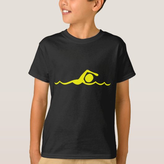 Zwemfiguur - Geel T-shirt (Voorkant)