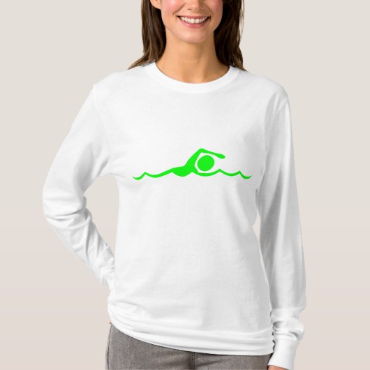 Zwemfiguur - groen t-shirt (Voorkant)
