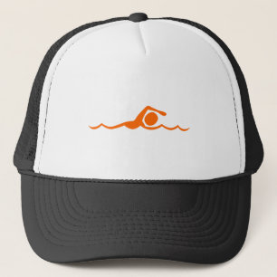 Zwemfiguur - Oranje Trucker Pet