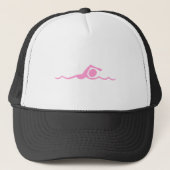 Zwemfiguur - Roze Trucker Pet (Voorkant)