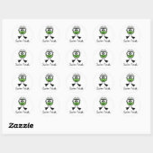 Zwemfreak - Groene karaktersStickers Ronde Sticker (Vel)