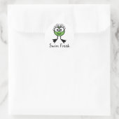 Zwemfreak - Groene karaktersStickers Ronde Sticker (Tas)