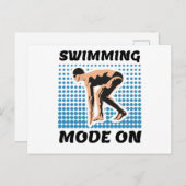 Zwemfunctie ingeschakeld - Pool Lover Briefkaart (Voorkant / Achterkant)