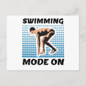 Zwemfunctie ingeschakeld - Pool Lover Briefkaart (Voorkant)