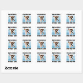 Zwemfunctie ingeschakeld - Pool Lover Vierkante Sticker (Vel)