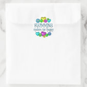 Zwemgeluk Ronde Sticker (Tas)