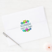 Zwemgeluk Ronde Sticker (Envelop)