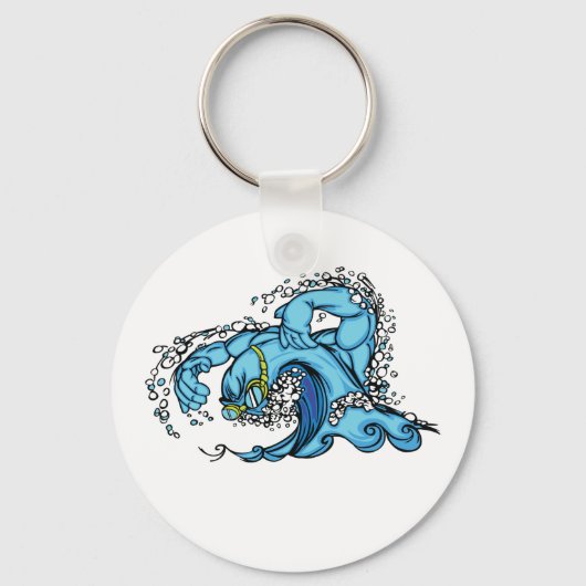 Zwemgolf Sleutelhanger (Voorkant)