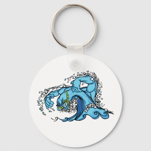 Zwemgolf Sleutelhanger (Achterkant)