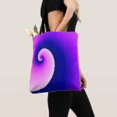Zwemgolven van Paars en roze Tote Bag (Dichtbij)