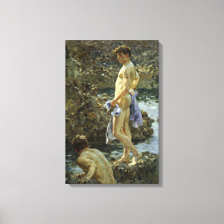 Zwemgroep van 1914 canvas afdruk