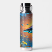 Zwemhaai in de oceaan waterfles (Voorkant)