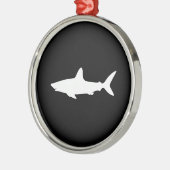 Zwemhaai Metalen Ornament (Links)