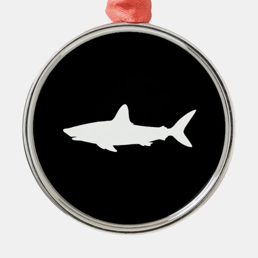 Zwemhaai Metalen Ornament (Voorkant)