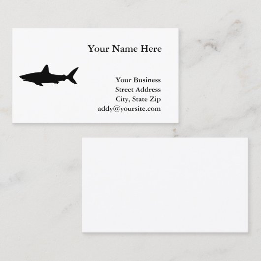 Zwemhaai Visitekaartje (Voorkant / Achterkant)