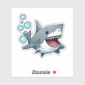 Zwemhaai waterdicht sticker (Vel)