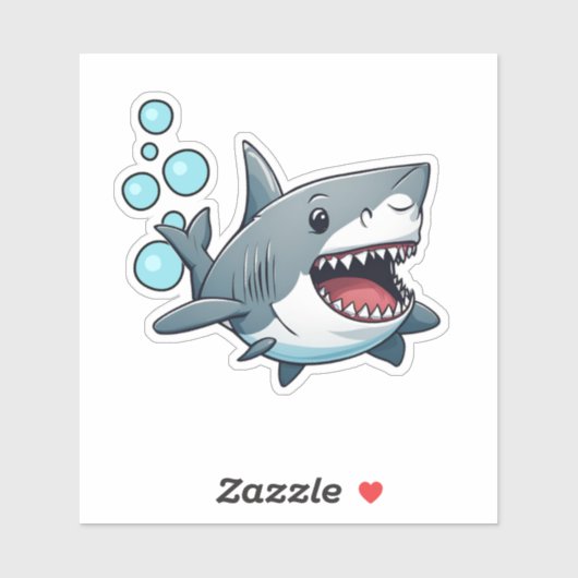 Zwemhaai waterdicht sticker (Vel)