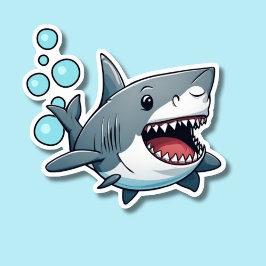 Zwemhaai waterdicht sticker