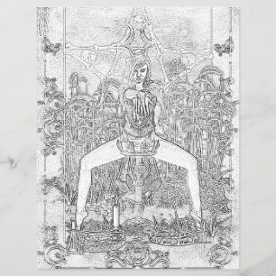 Zwemheks Donker Magick Colour Page Paper