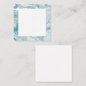 Zwemig Blauwgroen Abstract Notitiekaartje (Voorkant / Achterkant)