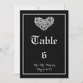 Zwemig harthuwelijk - Tabelnummer Kaart