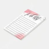 Zwemige kalligrafie - Roze - checkbox om lijst te Post-it® Notes (Schuin)