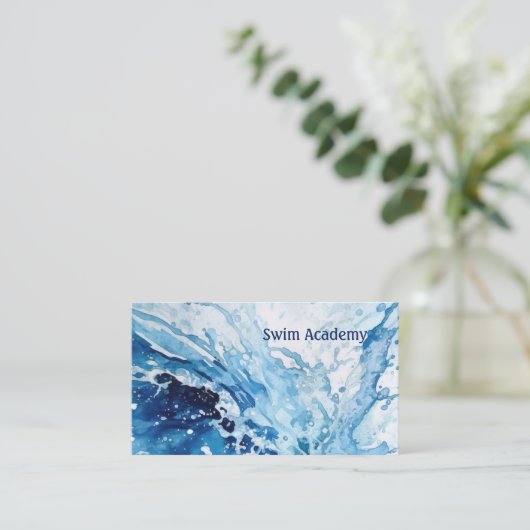 Zweminstructeur splash visitekaartje (Staand voorkant)