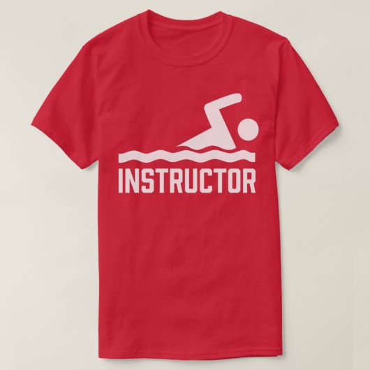 Zweminstructeur Swim Leercursus Coach T-shirt (Design voorkant)