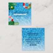 zweminstructeur vierkante visitekaartje (Voorkant / Achterkant)