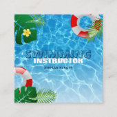 zweminstructeur vierkante visitekaartje (Voorkant)