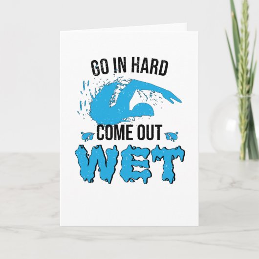 Zweminstructeur Zwemmer Zwemclub Water Kaart (Voorkant)