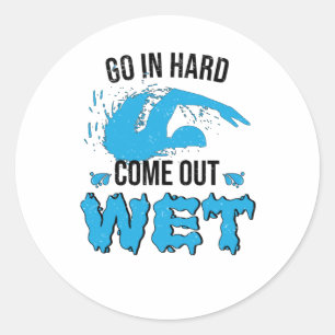 Zweminstructeur Zwemmer Zwemclub Water Ronde Sticker