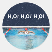 Zwemkerst Ronde Sticker (Voorkant)