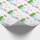 ZwemKerstmis Cadeaupapier (Hoek)