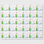 ZwemKerstmis Cadeaupapier (Vlak)