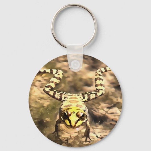 Zwemkikker ondergedompeld in helder rivierwater Pa Sleutelhanger (Voorkant)